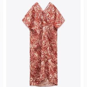 ZARA Ramie Kaftan Dress
